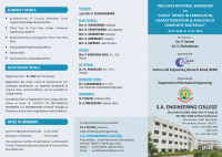 Two Days National Workshop on Latest trends in Fabrication, Characterization and Analysis of Composite Materials
